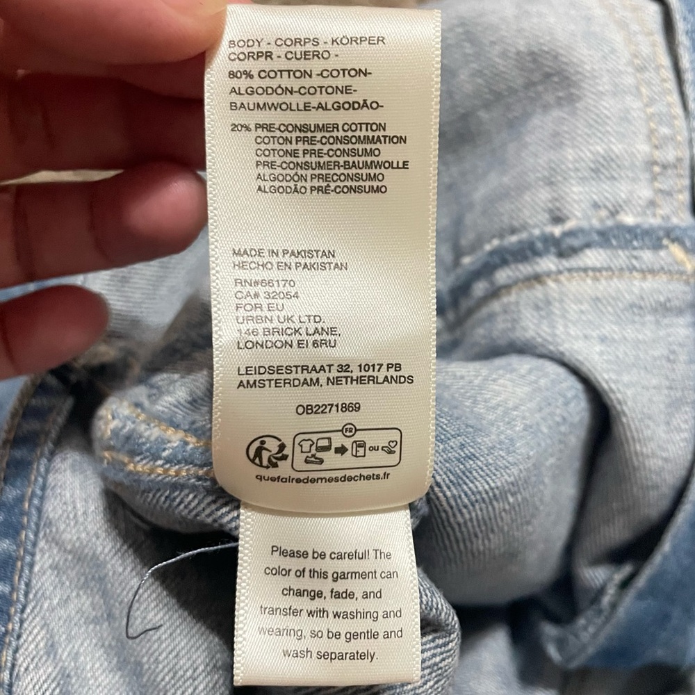 Free People We The Free Set It Off Long Shortalls Medium Wash Denim Sz Small - Picture 9 of 13